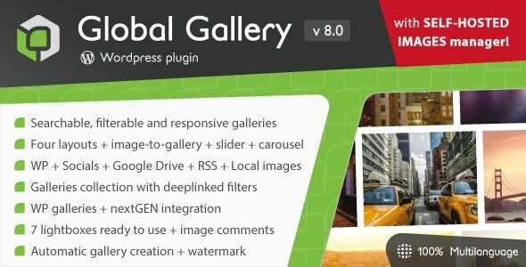 Global Gallery - Wordpress Responsive Gallery Real GPL