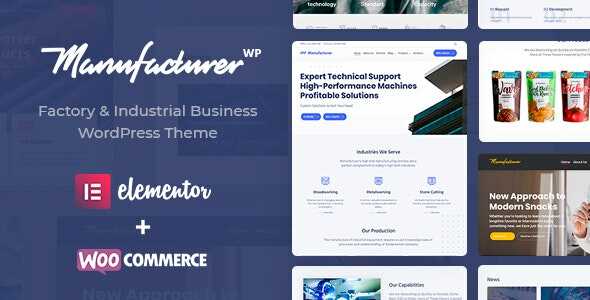 Manufacturer - Factory and Industrial WordPress Theme GPL