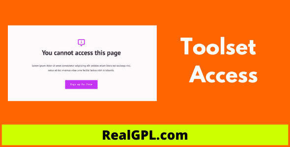 Toolset Access Plugin Real GPL