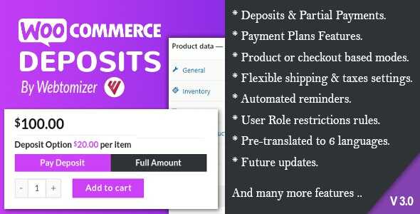 WooCommerce Deposits - Partial Payments Plugin Real GPL
