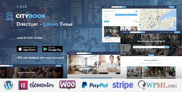 CityBook GPL -Directory & Listing WordPress Theme
