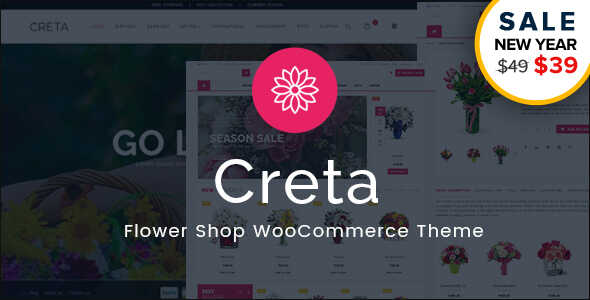 Creta Flower Shop theme Real GPL