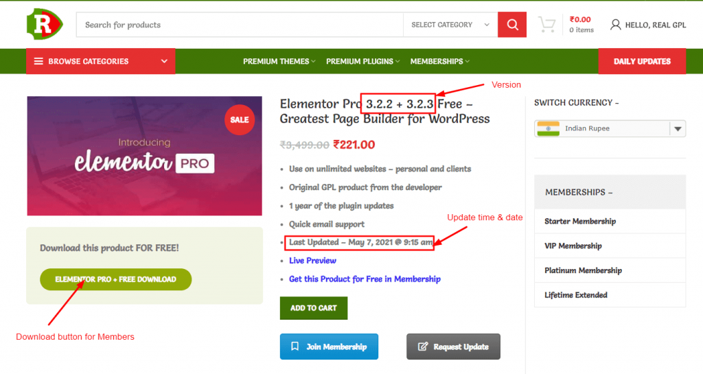 Check Version and Update date & time of Plugin