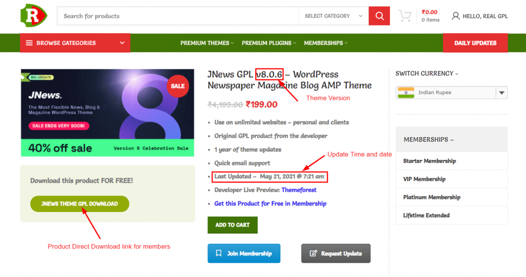 Download a Updated Product from Real GPL
