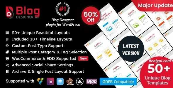 Blog Designer PRO for WordPress real gpl