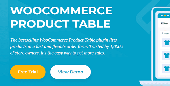 wooCommerce Product table By barn2 media