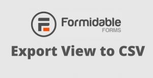 Formidable Export View to CSV