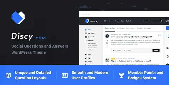 Discy Theme GPL v4.7 – Social Questions and Answers WordPress Theme