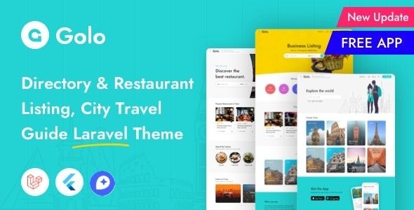 Golo - Directory & Listing, City Travel Guide Laravel Theme