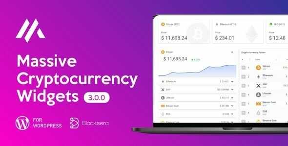 Massive Cryptocurrency Widgets Crypto Plugin