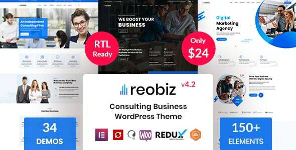 Reobiz Theme GPL v4.6.9 – Consulting Business WordPress Theme
