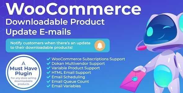 WooCommerce Downloadable Product Update E-mails gpl
