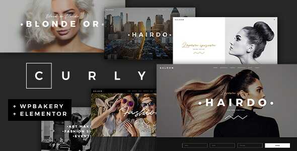 Curly - A Stylish Theme for Hairdressers and Hair Salons Real GPL