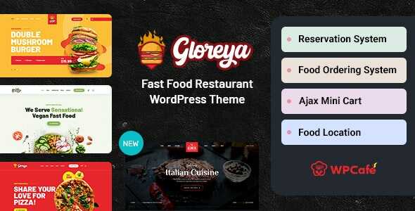 Gloreya Restaurant Fast Food & Delivery WooCommerce Theme - Real GPL