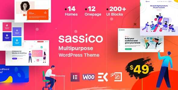 Sassico Theme GPL - Saas Startup Multipurpose WordPress Websites
