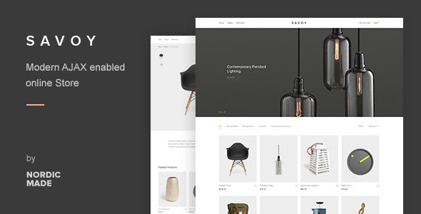 Savoy Minimalist AJAX WooCommerce Theme Real GPL