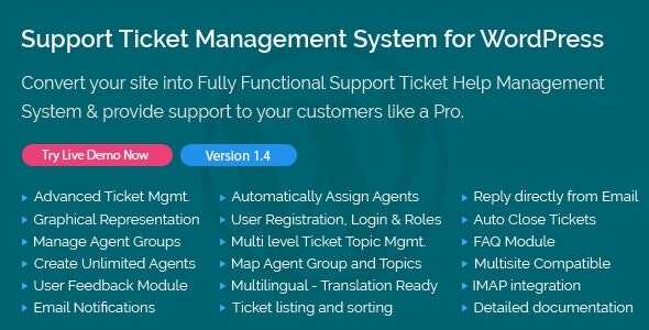 Support Ticket Management System for WordPress gpl