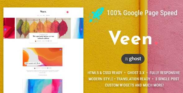 Veen - Minimal & Lightweight Blog for WordPress Real GPL