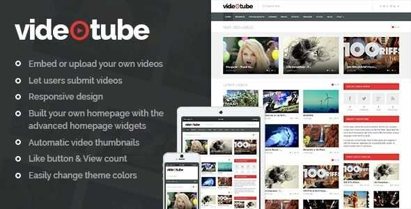 VideoTube - A Responsive Video WordPress Theme gpl