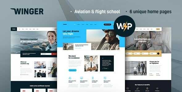 Winger - Aviation & Flight School WordPress Theme gpl