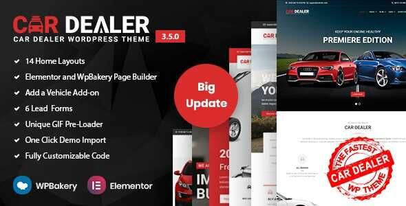 Car Dealer - Automotive Responsive WordPress Theme Real GPL