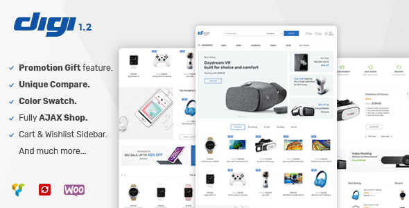 Digi - Electronics Store WooCommerce Theme Real GPL