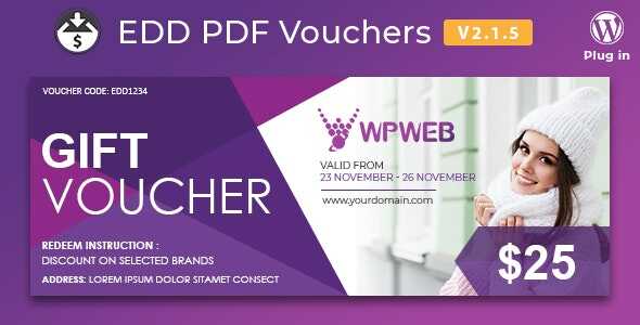Easy Digital Downloads PDF Vouchers gpl