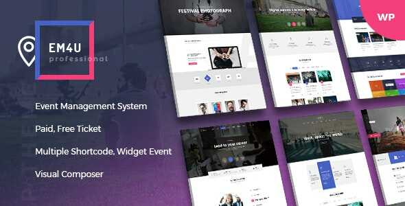 Events WordPress Theme for Booking Tickets - EM4U Real GPL