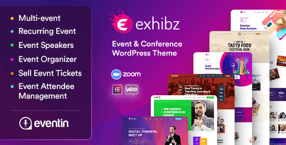 Exhibz Event Conference WordPress Theme Real GPL