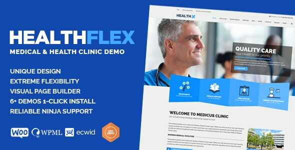 HEALTHFLEX - Doctor Medical Clinic & Health WordPress Theme Real GPL