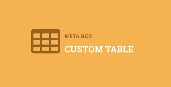 Meta Box Custom Table Addon gpl
