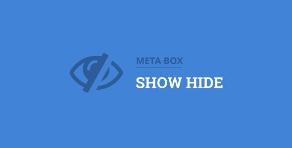 Meta Box Show Hide addon gpl
