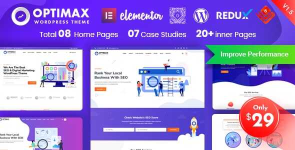 Optimax - SEO & Marketing WordPress Theme Real GPL