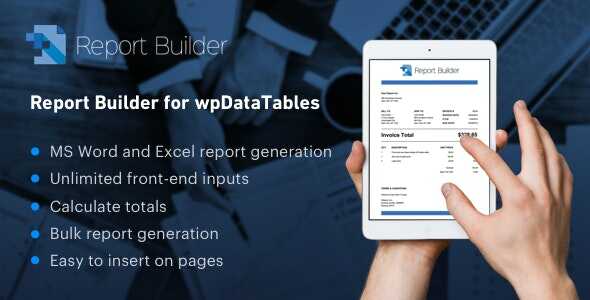Report Builder add-on for wpDataTables GPl