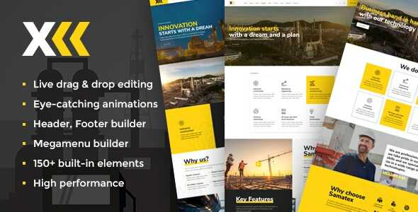 Samatex - Industrial WordPress Theme Real GPL