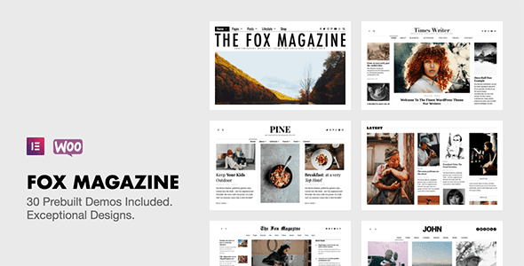 The Fox - Minimal WordPress Blog Magazine Theme Real GPL