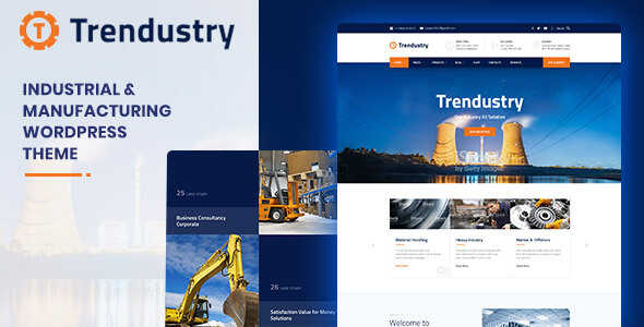 Trendustry - Industrial & Manufacturing WordPress Theme Real GPL