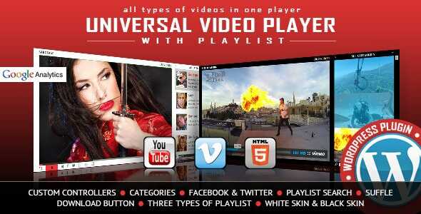 Universal Video Player - WordPress Plugin Real GPL