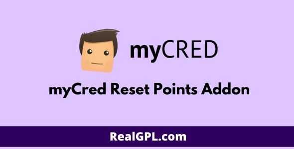 myCred Reset Points Addon gpl