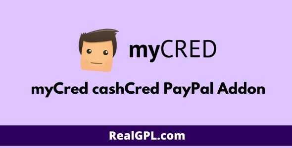 myCred cashCred PayPal addon gpl