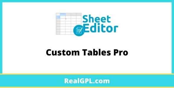 Custom Tables Pro addon gpl