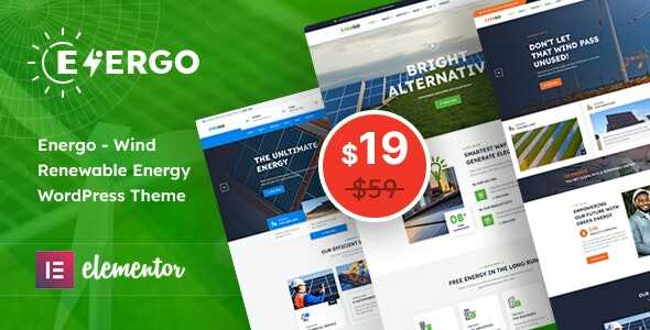 Energo - Wind Renewable Energy WordPress Theme GPL