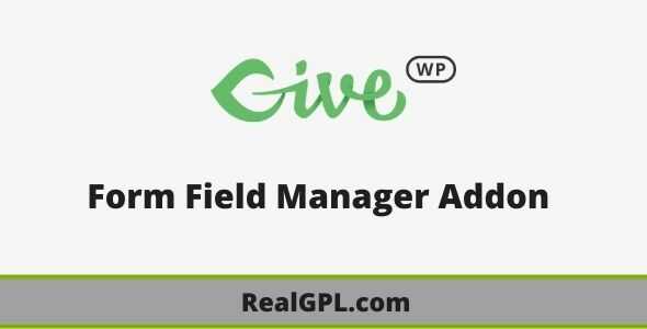 Form Field Manager addon gpl