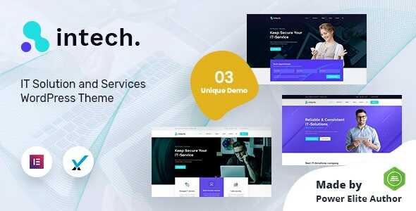 Intech IT Solutions Company WordPress Theme Real GPL