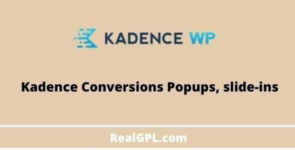 Kadence Conversions Popups, slide-ins addon gpl