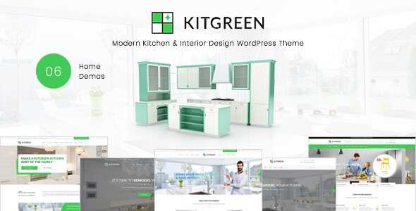 KitGreen Interior and Kitchen Design WordPress Theme GPL