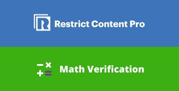 Restrict Content Pro –Math Verification gpl