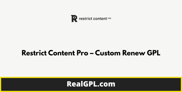 Restrict Content Pro – Custom Renew GPL Restrict Content Pro – Custom Renew GPL