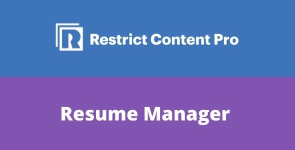 Restrict Content Pro – Resume Manager gpl