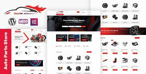 Sayara Auto Parts Store Theme GPL